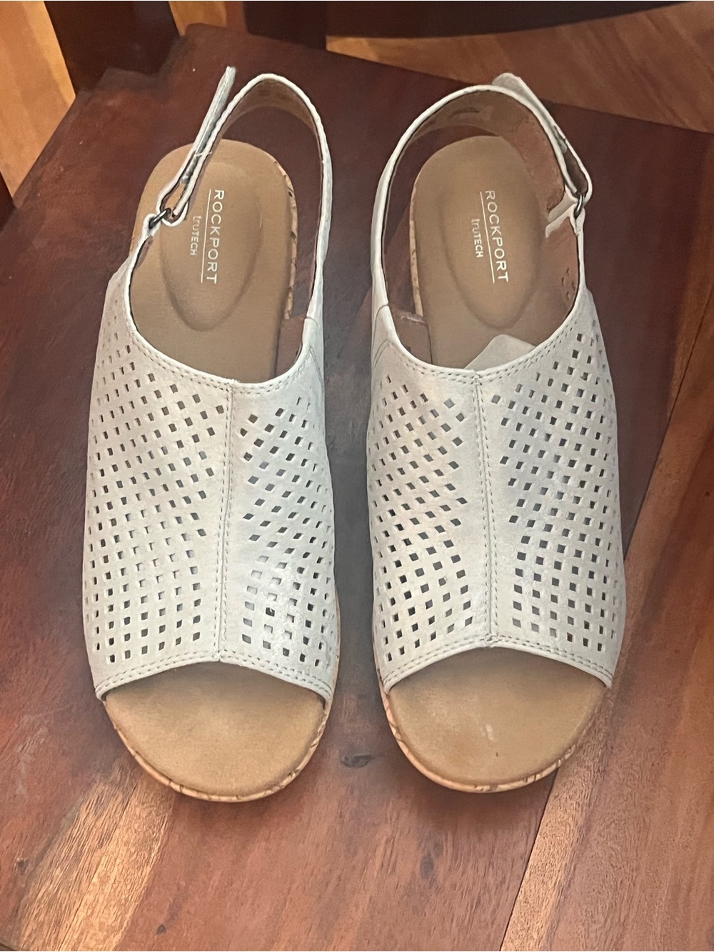 Rockport Women's Briah Wedge Sandal sling back beige size 9 - Picture 1 of 7